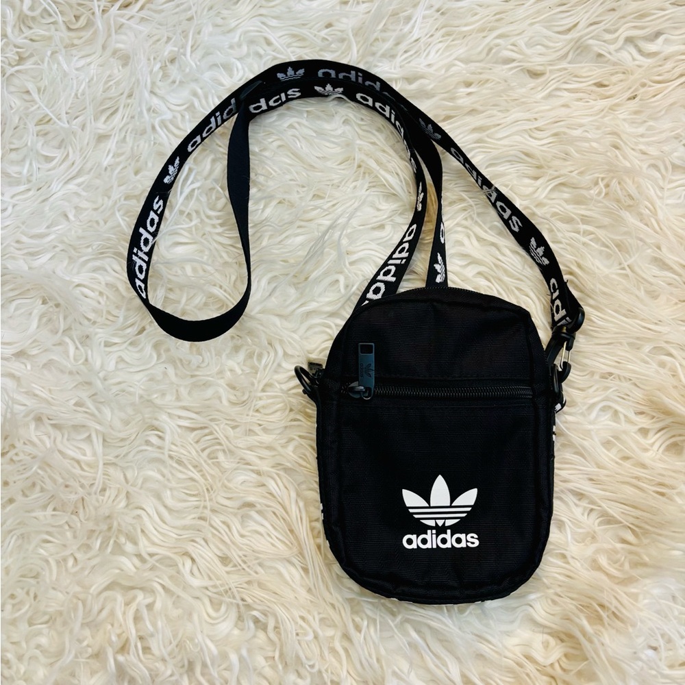 Adidas Festival Black Belt Bag with White Logo - Picture 3 of 4